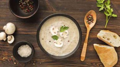 Грибной суп из шампиньонов с плавленым сыром