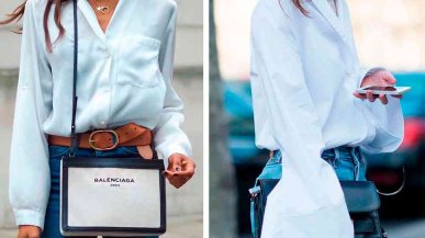 Как носить рубашку с джинсами девушке