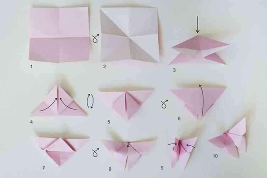 Поделка оригами бабочка из бумаги - 79 фото