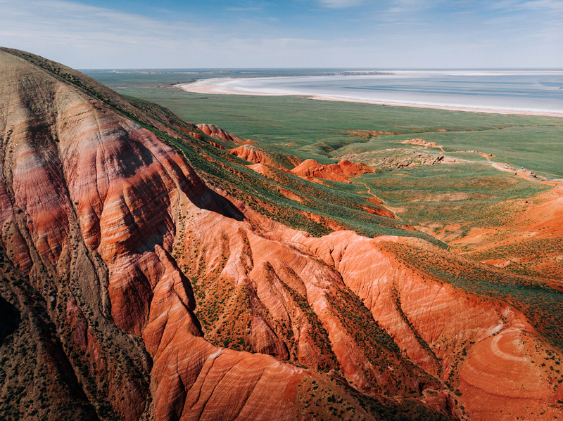 Озеро Баскунчак и гора Большое Богдо