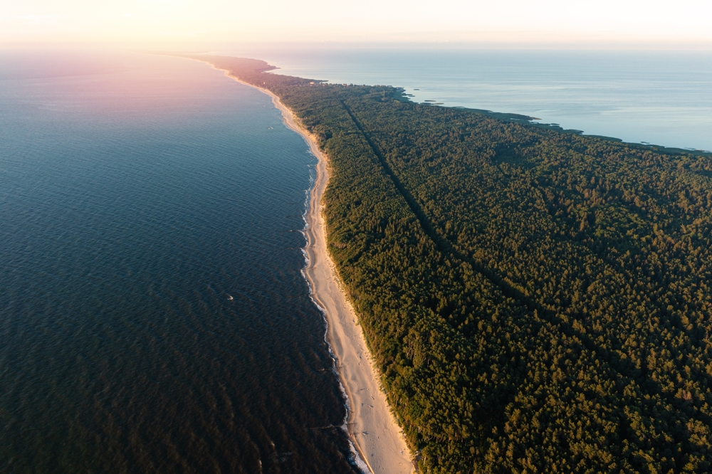 Вид сверху на Куршскую косу