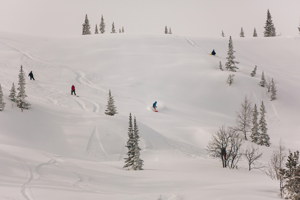 Фрирайдеры в Шерегеше
