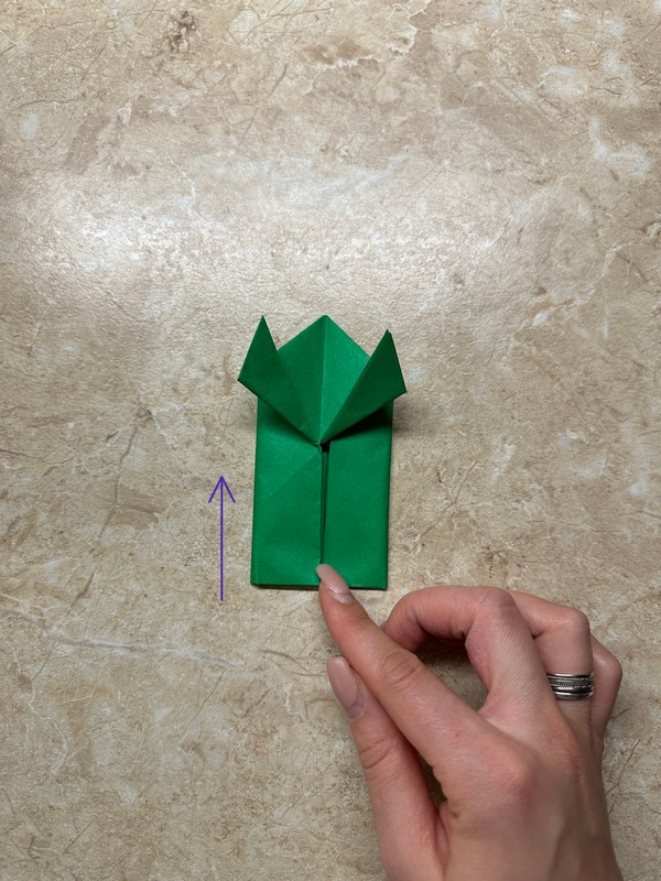 Оригами схема лягушки