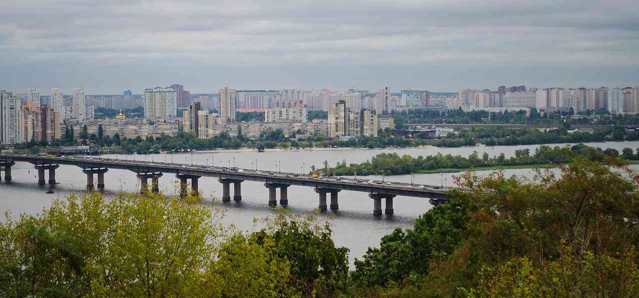 Вид на Киев и реку Днепр