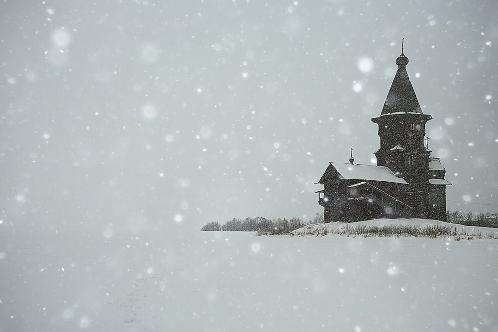 Фотография Кижи зимой в снег