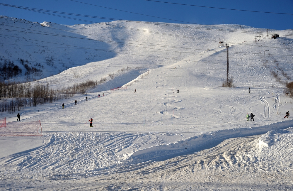 Трассы горнолыжного комплекса Кукисвумчор в Хибинах