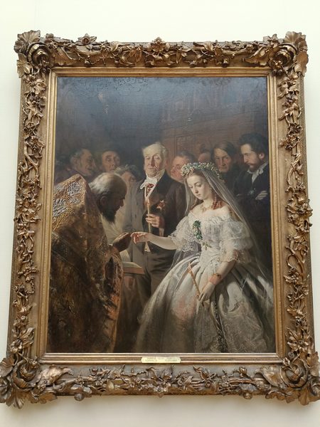 Картина в Третьяковской галерее Неравный брак