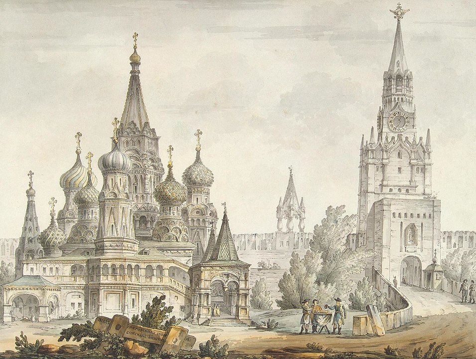 Изображение Покровского собора на картине