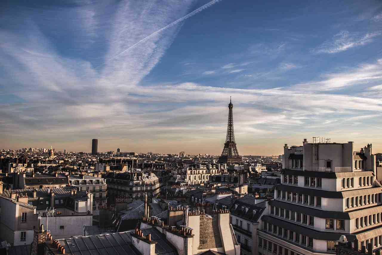 Фото Парижа с высоты птичьего полета
