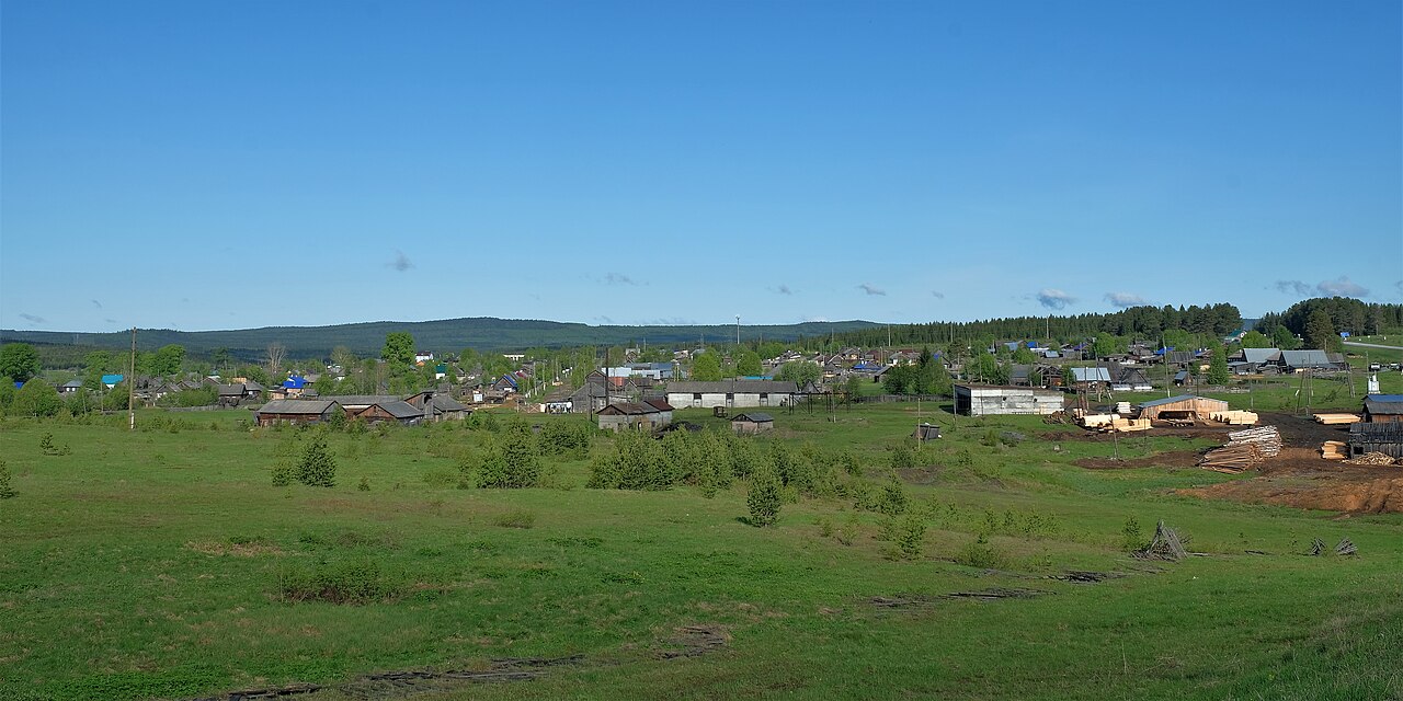 Вид на поселок Промысла в Пермском крае