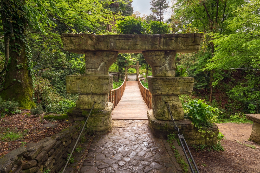 Подвесной мост в Верхней части Дендрария