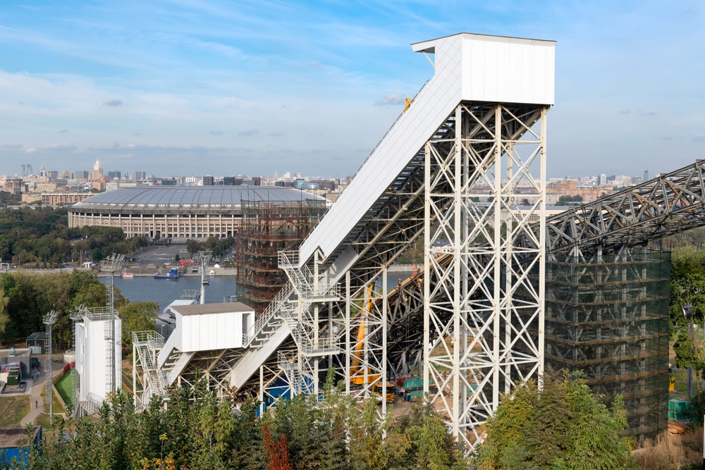Строительство трамплина на Воробьёвых горах