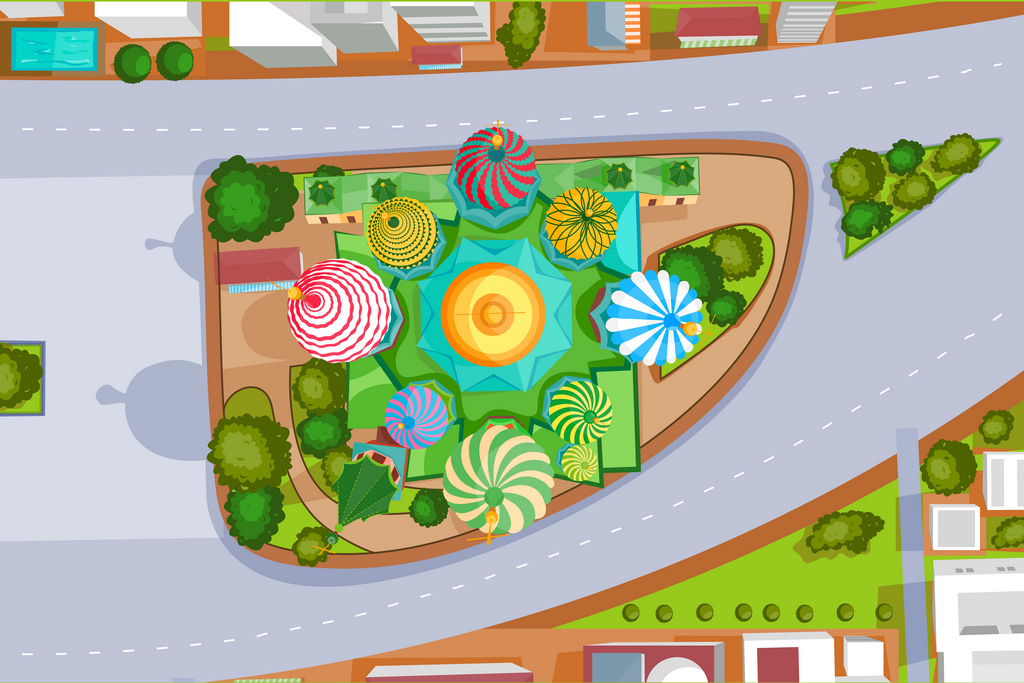 Векторная схема собора Василия Блаженного в Москве